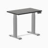 Dual mini bamboo standing desk - Dark Bamboo - grey 32"