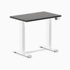 Dual mini bamboo standing desk - Dark Bamboo - white 32"