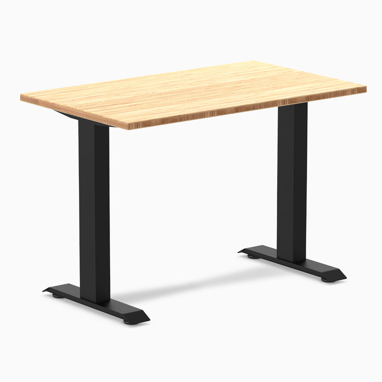 Fixed mini bamboo desk - Natural Bamboo - black 40"