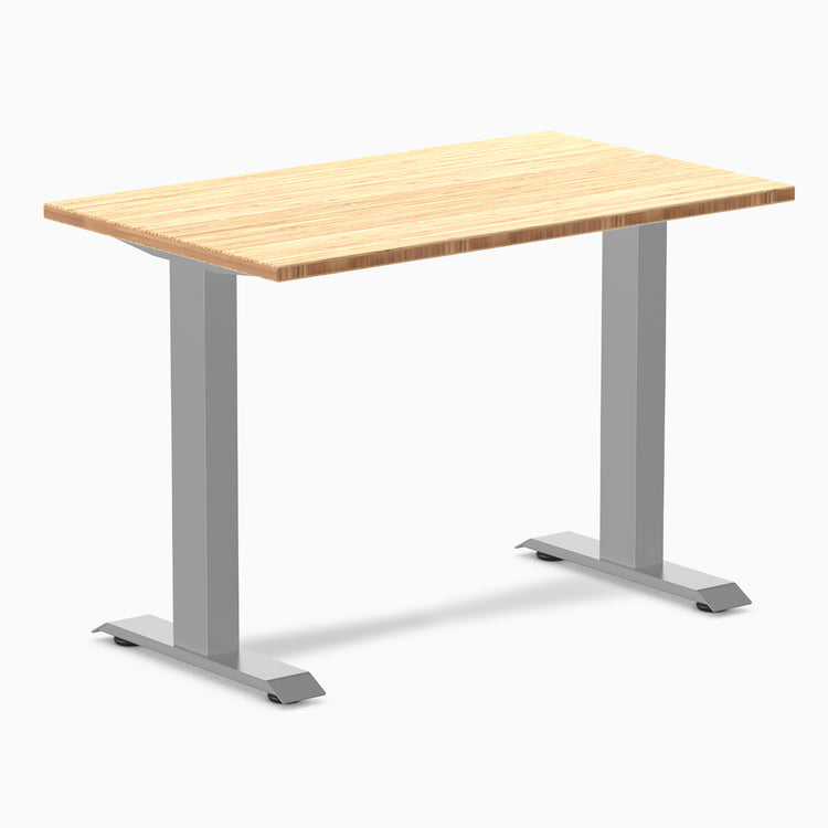 Fixed mini bamboo desk - Natural Bamboo - grey 40"