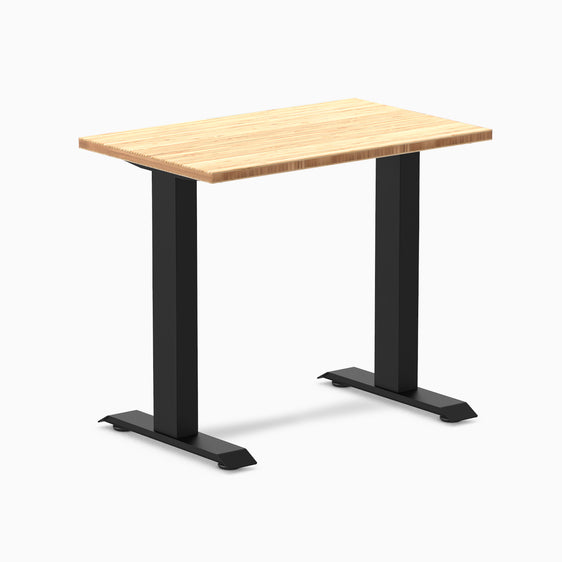 Fixed mini bamboo desk - Natural Bamboo - black 32"