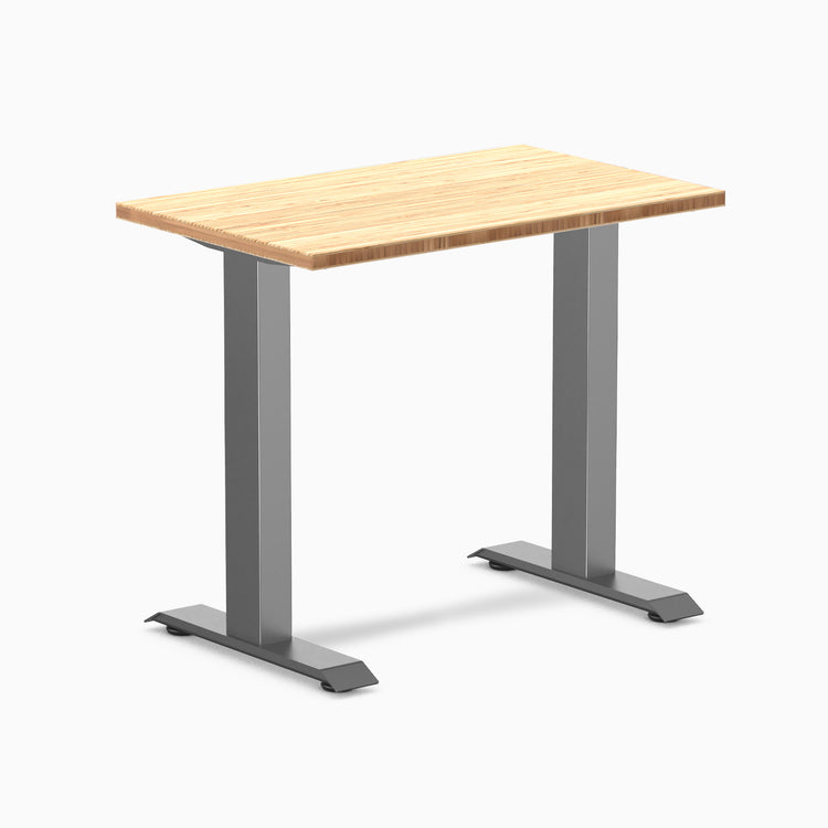 Fixed mini bamboo desk - Natural Bamboo - space grey 32"