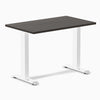 Fixed mini melamine desk - burnished wood laminate - white 40"