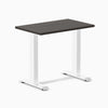 Fixed mini melamine desk - burnished wood laminate - white 32"