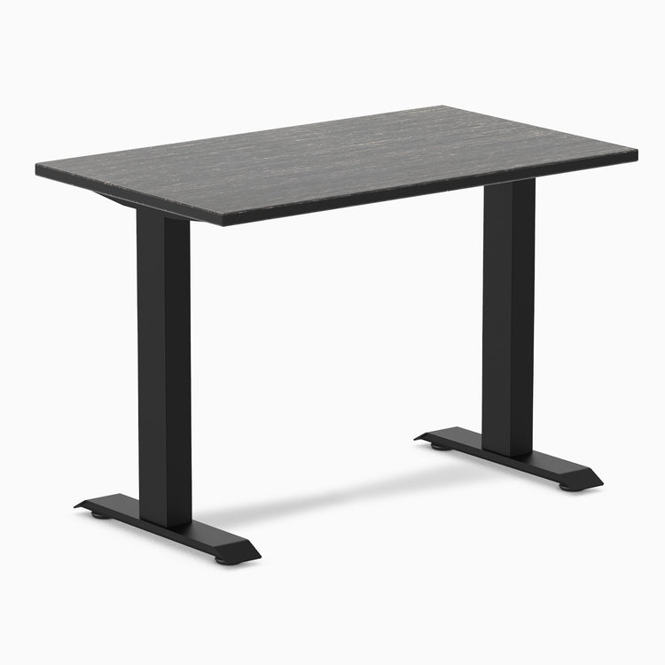 Fixed mini bamboo desk - Dark Bamboo - black 40"