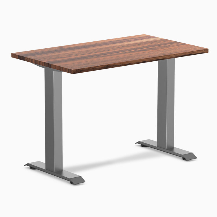 Fixed mini hardwood desk - Walnut - space grey 40"