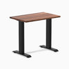 Fixed mini hardwood desk - Walnut - black 32"