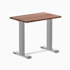 Fixed mini hardwood desk - Walnut - grey 32"