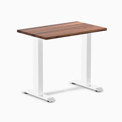Fixed mini hardwood desk - Walnut - white 32"