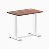 Fixed mini hardwood desk - Walnut - white 32"