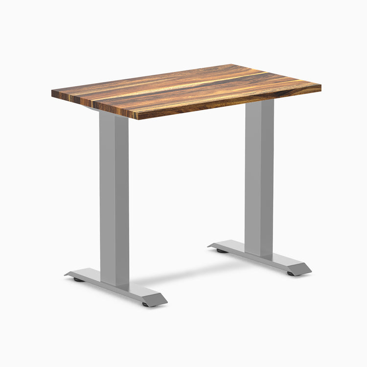 Fixed mini hardwood desk - Pheasantwood - grey 32"