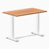 Fixed mini melamine desk - prime oak laminate - white 40"