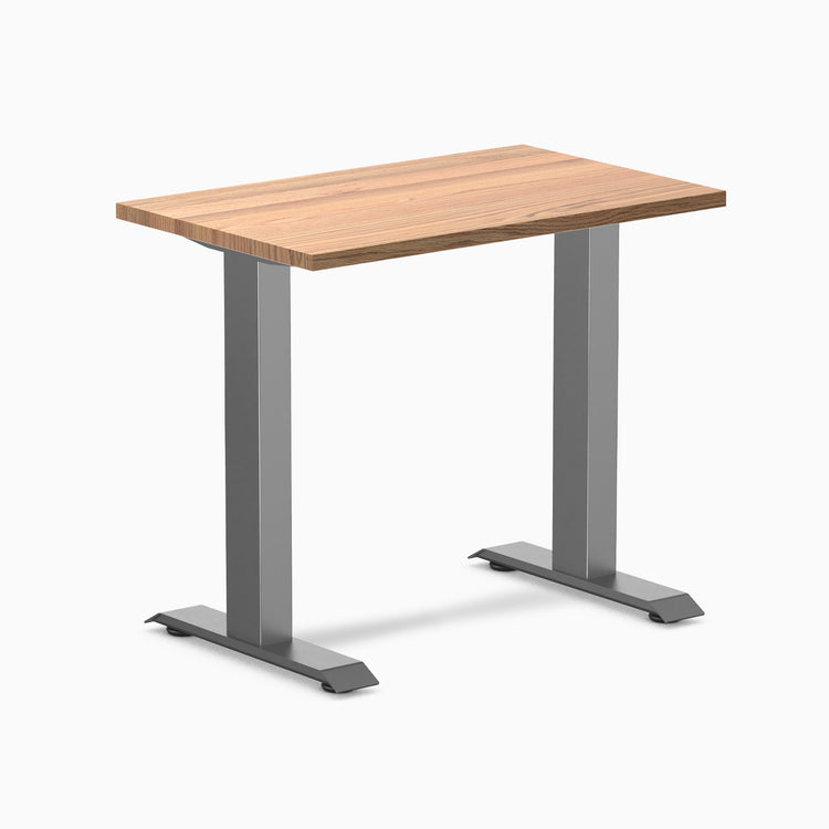 Fixed mini hardwood desk - Red Oak - space grey 32"