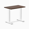 Fixed mini rubberwood desk - Dark Walnut - white 32"