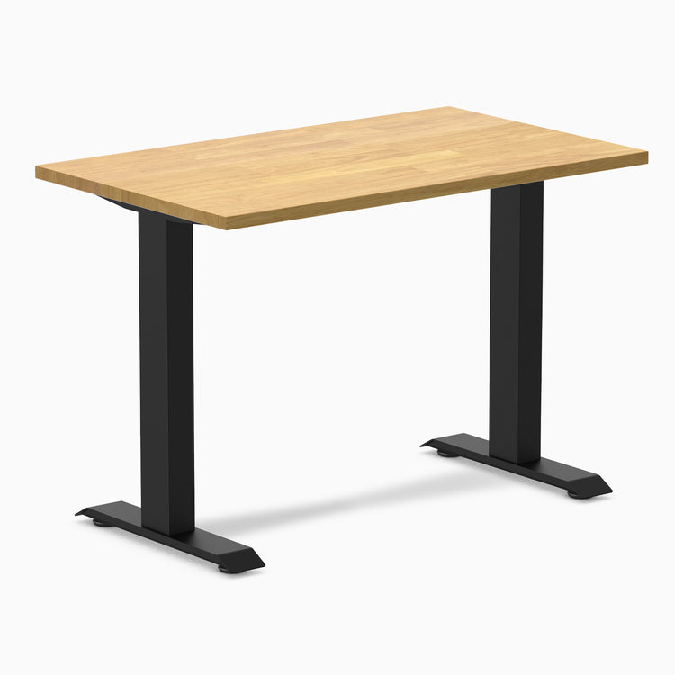 Fixed mini rubberwood desk - Light Oak - black 40"