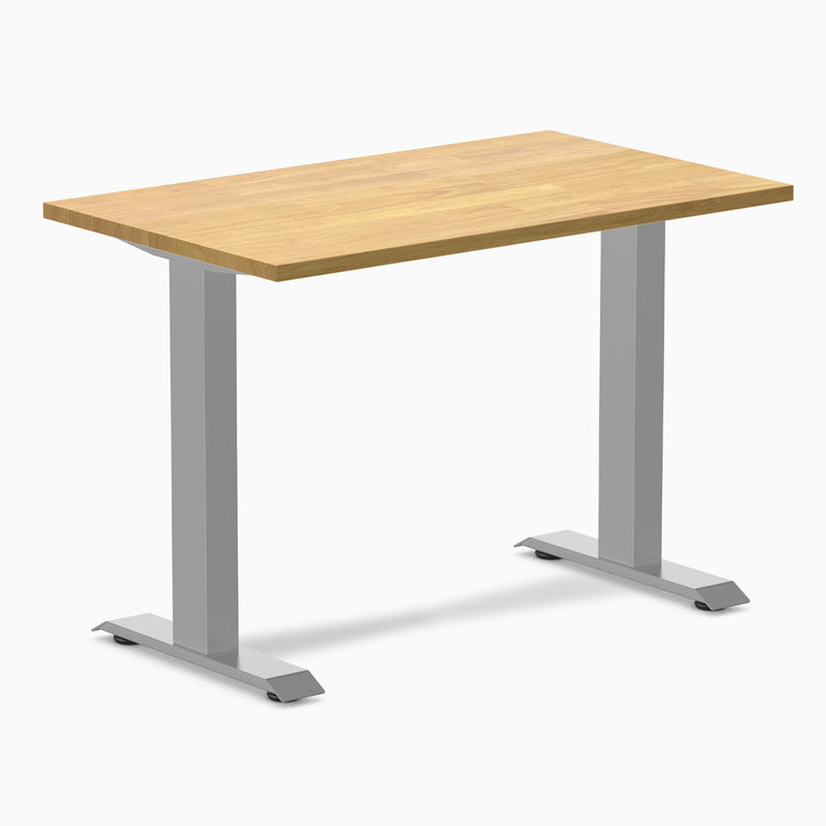 Fixed mini rubberwood desk - Light Oak - grey 40"