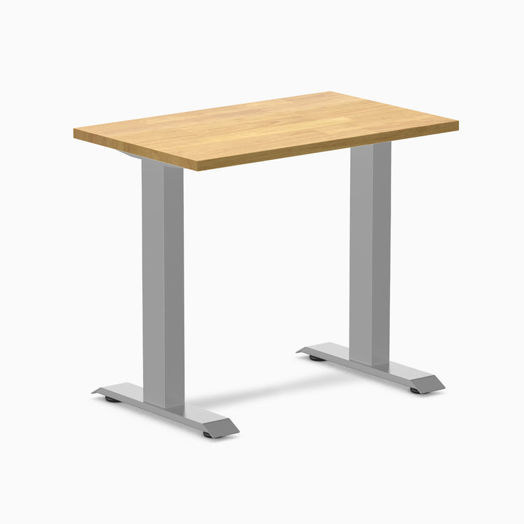 Fixed mini rubberwood desk - Light Oak - grey 32"