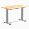 Fixed mini rubberwood desk - Natural - grey 40"