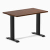 Fixed mini rubberwood desk - Red Walnut - black 40"