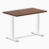 Fixed mini rubberwood desk - Red Walnut - white 40"