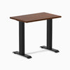 Fixed mini rubberwood desk - Red Walnut - black 32"