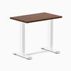 Fixed mini rubberwood desk - Red Walnut - white 32"