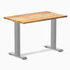 Fixed mini hardwood desk - Teak - grey 40"