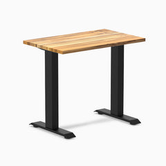 Fixed mini hardwood desk - Teak - black 32"