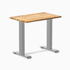 Fixed mini hardwood desk - Teak - grey 32"