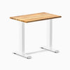 Fixed mini hardwood desk - Teak - white 32"