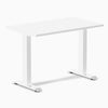 Fixed mini melamine desk - white laminate - white 40"