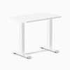 Fixed mini melamine desk - white laminate - white 32"