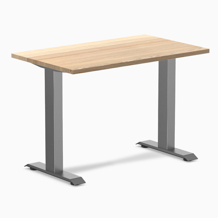 Fixed mini hardwood desk - White ash - space grey 40"