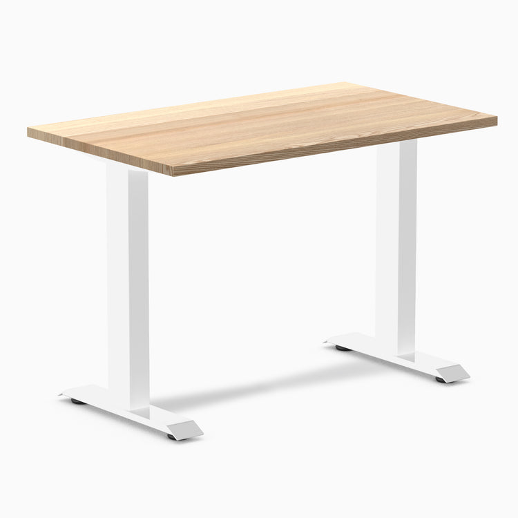 Fixed mini hardwood desk - White Ash - white 40"