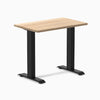 Fixed mini hardwood desk - White Ash - black 32"