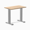 Fixed mini hardwood desk - White Ash - grey 32"