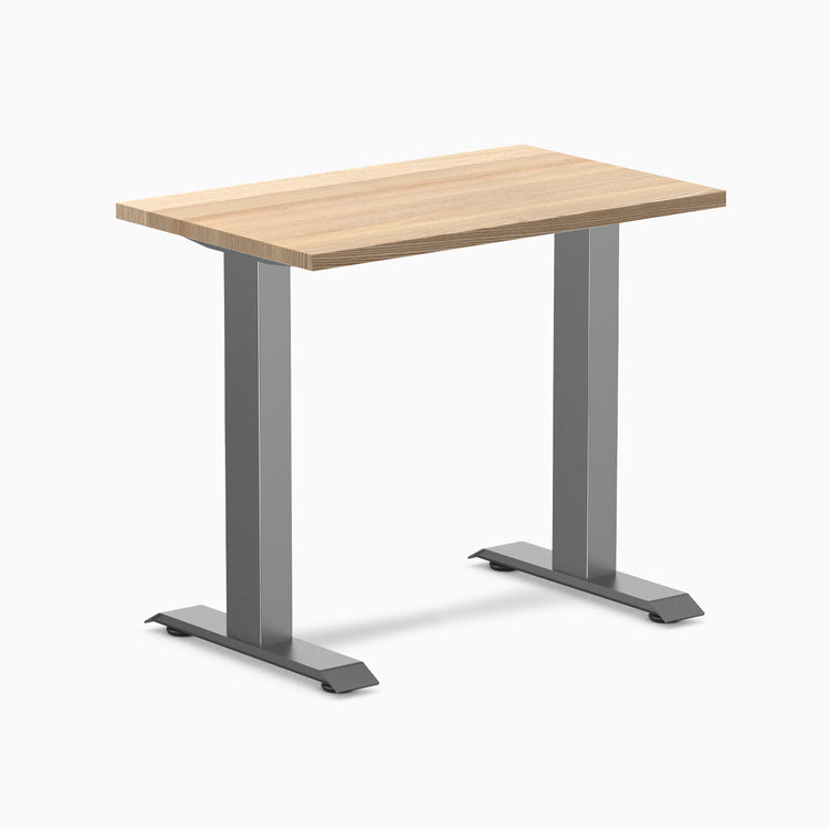 Fixed mini hardwood desk - White ash - space grey 32"