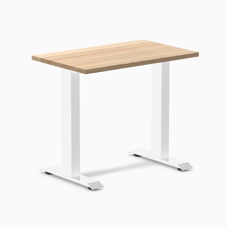 Fixed mini hardwood desk - White Ash - white 32"