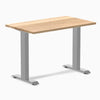 Fixed mini hardwood desk - White Oak - grey 40"