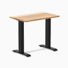 Fixed mini hardwood desk - White Oak - black 32"