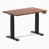 Dual mini hardwood standing desk - Walnut - black 40"