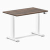 Dual mini melamine standing desk - jarrah legno laminate - white 40"