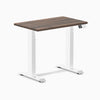 Dual mini melamine standing desk - jarrah legno laminate - white 32"