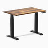 Dual mini hardwood standing desk - Pheasantwood - black 40"