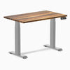 Dual mini hardwood standing desk - Pheasantwood - grey 40"