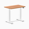 Dual mini melamine standing desk - prime oak laminate - white 32"