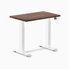 Dual mini softwood standing desk - Rustic Pine - white 32"