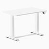 Dual mini melamine standing desk - white laminate - white 40"