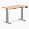 Dual mini hardwood standing desk - White Ash - grey 40"