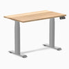 Dual mini hardwood standing desk - White Oak - grey 40"